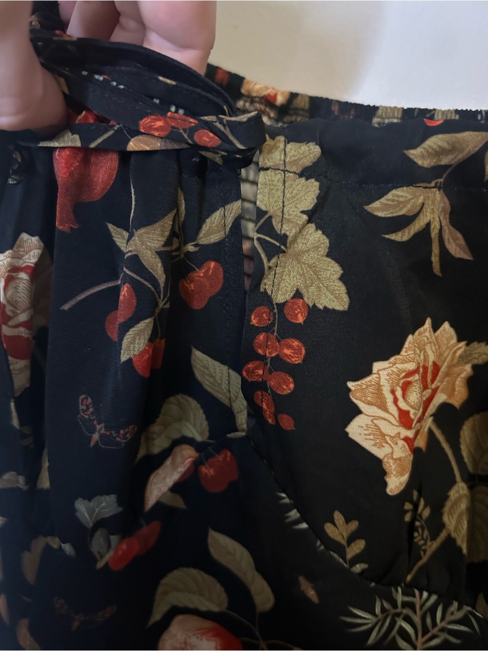 Cider Fruit Square Neck Puff Sleeve Midi Dress Curve & Plus NEW Multicolor - Picture 4 of 13